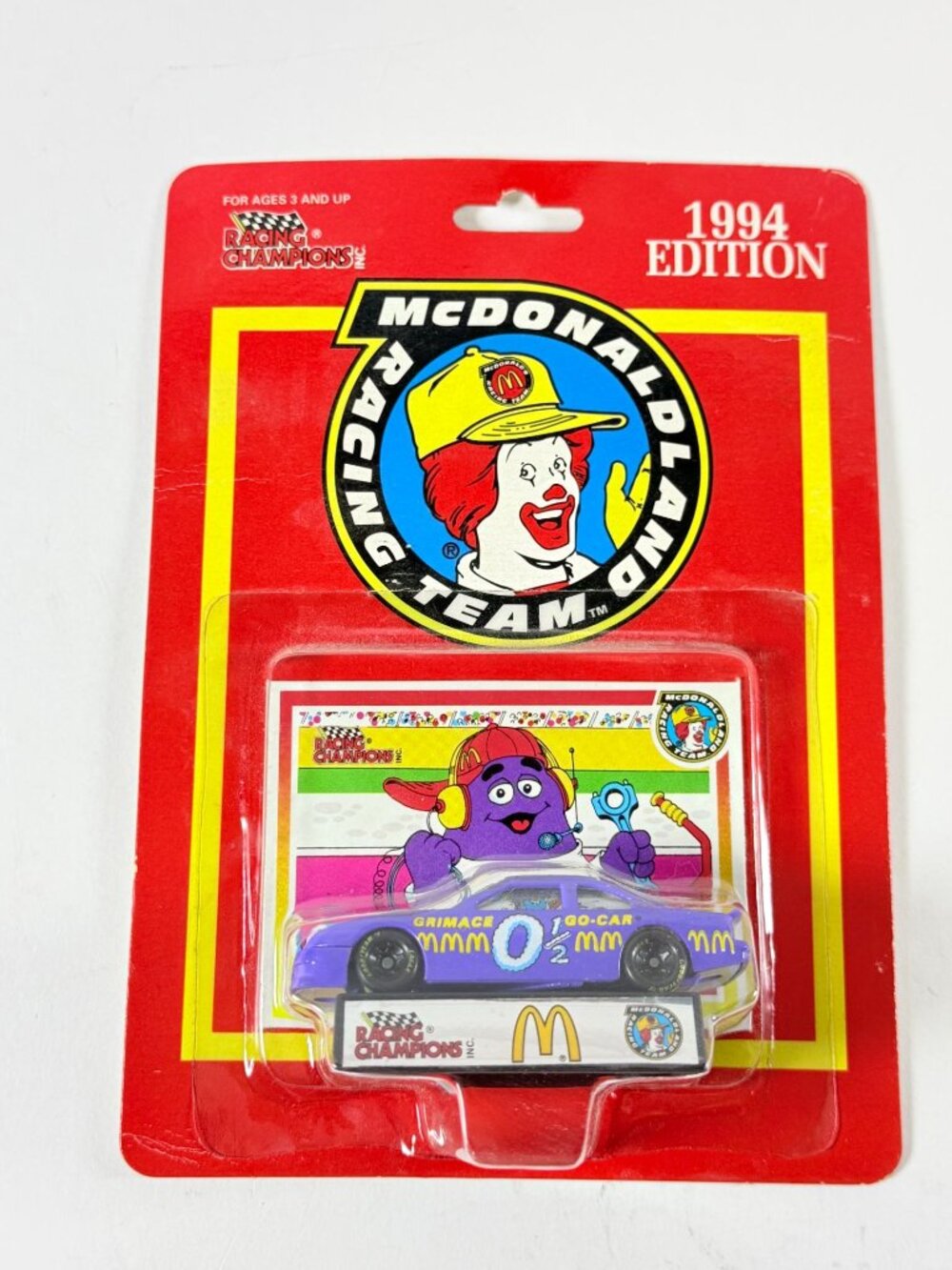 Racing Champions McDonalds Racing Team Grimace DieCast Car 1994 Edition  Purple